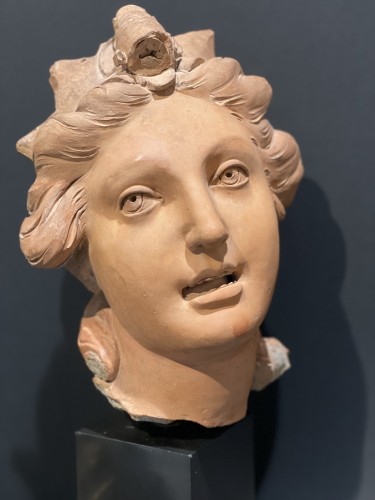 18th century - Terracotta female head representing &quot;Diana&quot;