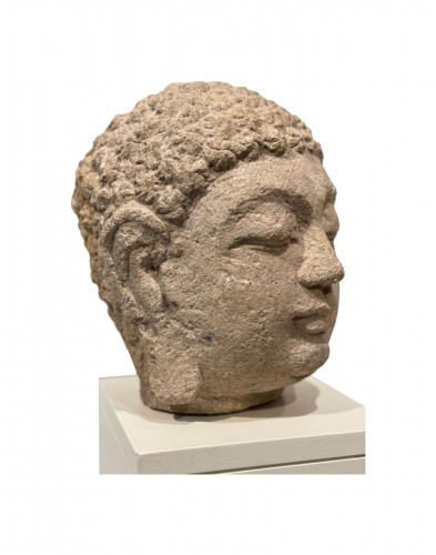 sendstone head of buddha 