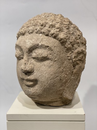 Tete de bouddha en pierre - 