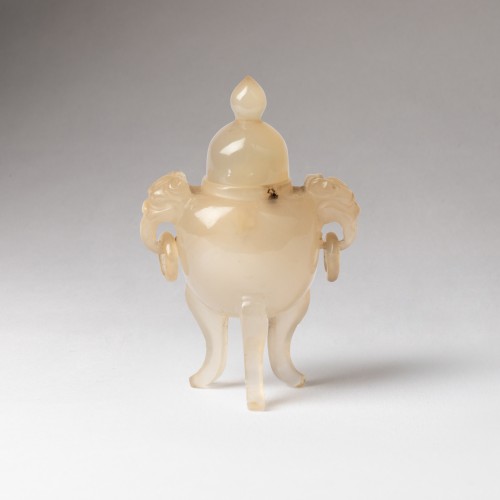 XIXe siècle - Brûle-parfum miniature en agate - Chine