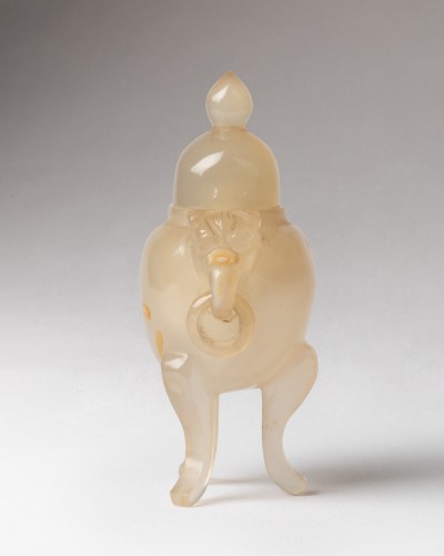 Antiquités - Miniature agate Incense Burner Covered - China