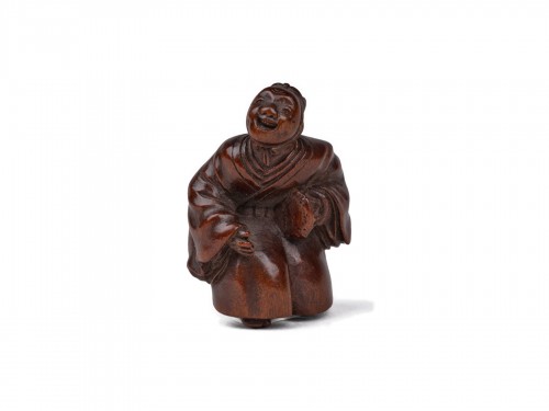 Netsuke par Gyokuko -  Personnage de théâtre, Japon Edo