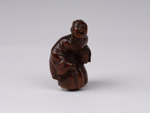 Netsuke par Gyokuko -  Personnage de théâtre, Japon Edo - Reflets des Arts