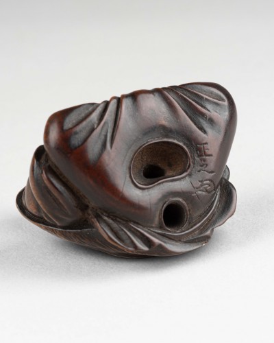  - Netsuke – sculpteur de masque par Masayuki, Japon Edo