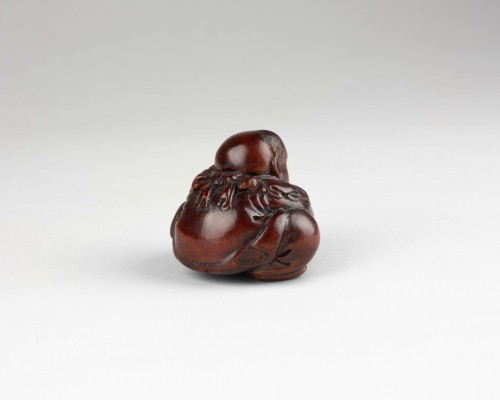 Netsuke par Masakiyo bois sculpté représentant un Karako. Japon Meiji - Reflets des Arts