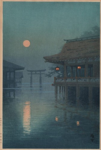 YUHAN Ito (1867 - 1942) - Estampe Pleine lune à Miyajima - Arts d