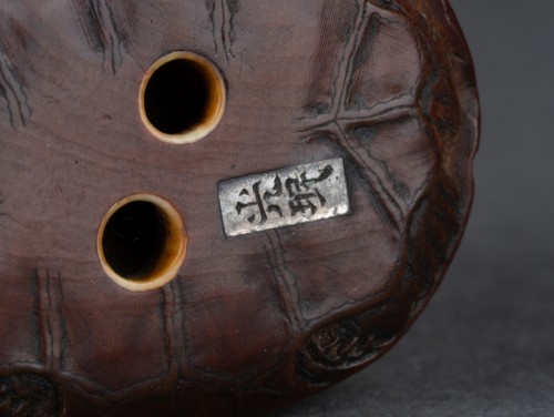Netsuke tortues par Komin, Japon Edo - 