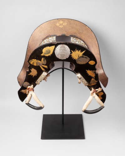 Asian Works of Art  - A Japanese lacquer Kura (riding saddle) Edo period