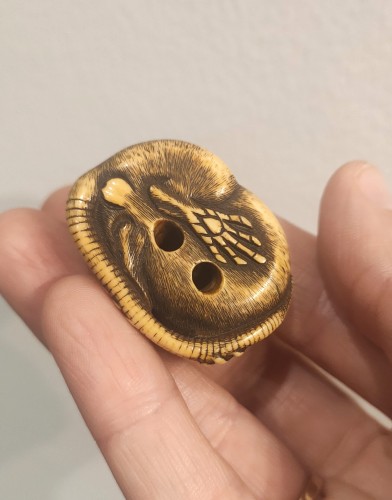 XVIIIe siècle - Netsuke, Ravissant modèle de rat, Japon Edo