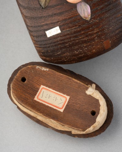 Asian Works of Art  - Tonkotsu. Carved Wooden Tobacco Box Edo Period, Japan Sagemono