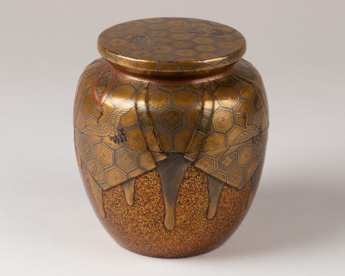 - Natsume Boîte à thé en laque d'or du Japon Edo XVIIIe siècle