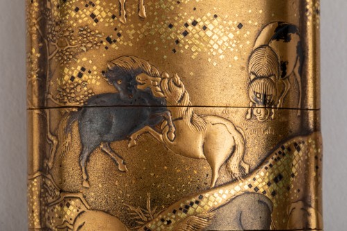 Inro with Horses. Japan Edo 18th century - 
