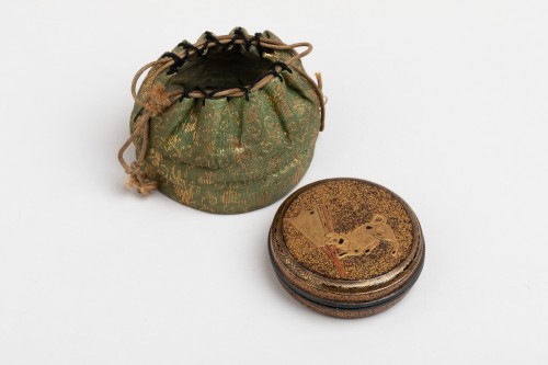 KÔGÔ - petite boîte circulaire en laque du Japon Urushi, Japon Edo - Arts d