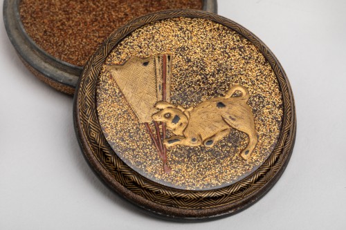 KÔGÔ - petite boîte circulaire en laque du Japon Urushi, Japon Edo - Reflets des Arts