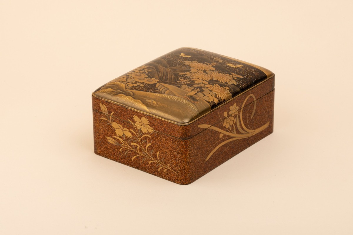 Kobako Japanese Urushi Lacquer Box Japan Edo Ref 843