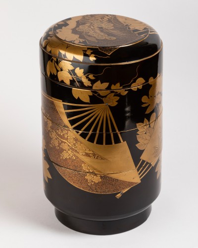 XVIIe siècle - Jubako à compartiments de type Kashiki à trois étages Japon XVIIe