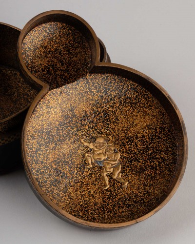 Kobako - Double gourde avec Hoteï endormin Japon Edo 17e siècle - Reflets des Arts