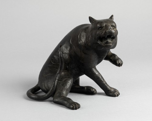 Tigre en bronze, Japon Edo - Arts d