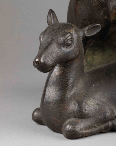Bronze - Couple of deers - Asian Works of Art Style 