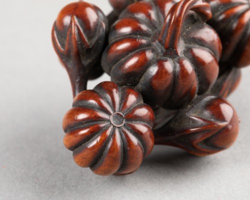  - Netsuke - Pumpkins and eggplants, Japan Edo