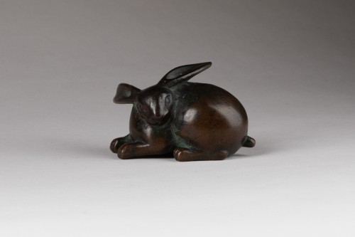 Recumbent hare Usagi - Japan Edo 19th century - Asian Works of Art Style 