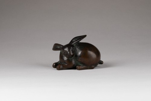 Asian Works of Art  - Recumbent hare Usagi - Japan Edo 19th century