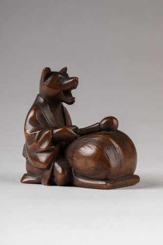  - Netsuke - Tanuki no Hara Tsutsumi Japon