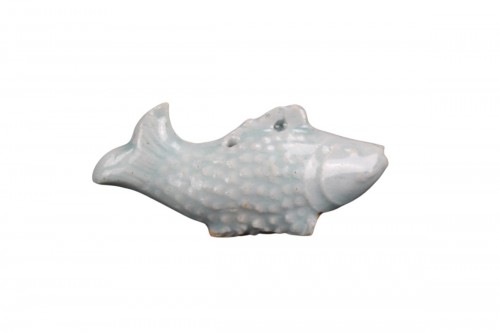 Chinese porcelain Qingbai fish water dropper, Yuan dynasty (1279-1368)
