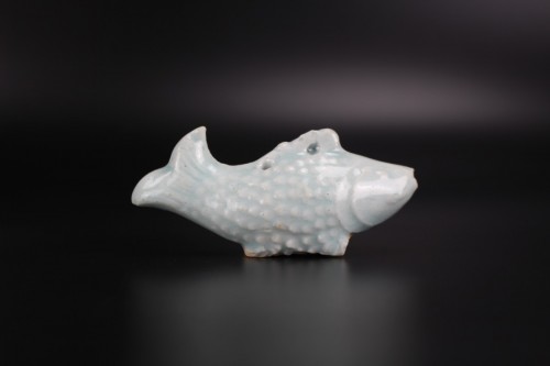 11th to 15th century - Chinese porcelain Qingbai fish water dropper, Yuan dynasty (1279-1368)