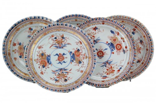 Assiettes en porcelaine chinoise Imari de Kangxi, dynastie Qing XVIIIe siècle