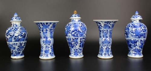  - Chinese porcelain Kangxi 5-piece garniture set, Qing dynasty