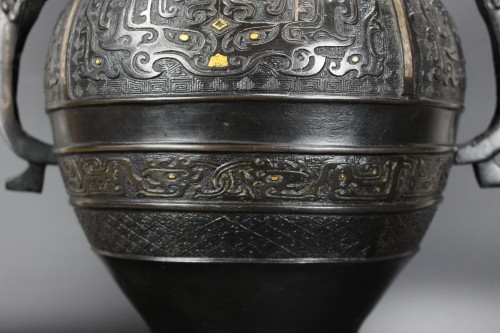 Asian Works of Art  - Chinese Bronze Vase 18th Century 19th Century Qing Dynasty 