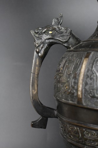 Chinese Bronze Vase 18th Century 19th Century Qing Dynasty  - 