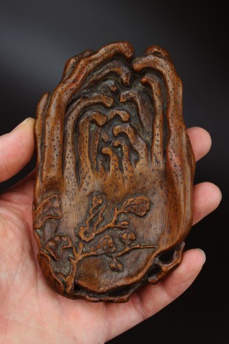 Antiquités - Sculpture chinoise en bambou, fin de la dynastie Ming, début de la dynastie Qing