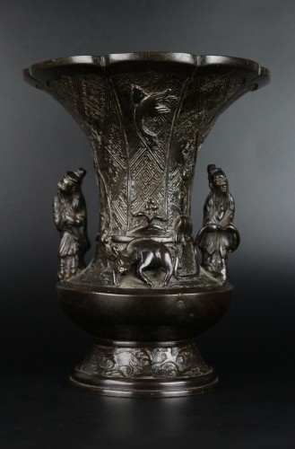 Vase japonais en bronze, époque Edo (1603-1868) - Arts d