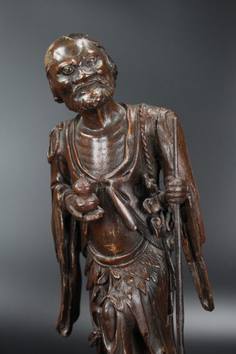 A Chinese Lacquered Wooden Figure Of Li Tieguai, Qing Dynasty, 18th/19th C. - 