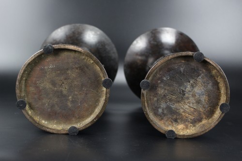 Antiquités - A Pair Of Large Chinese Archaistic Bronze ‘gu' Vases, Ming / Qing Dynasty
