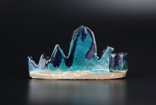 Céramiques, Porcelaines  - Repose-pinceaux en porcelaine chinoise turquoise, Kangxi et de la dynastie Qing