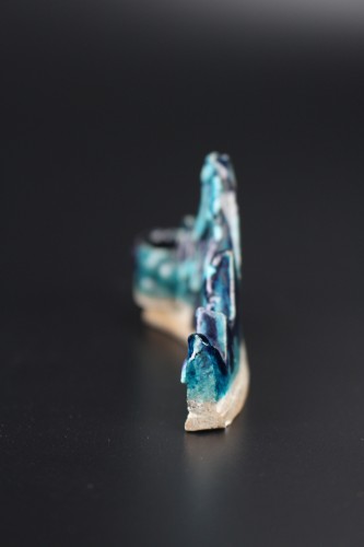 XVIIIe siècle - Repose-pinceaux en porcelaine chinoise turquoise, Kangxi et de la dynastie Qing
