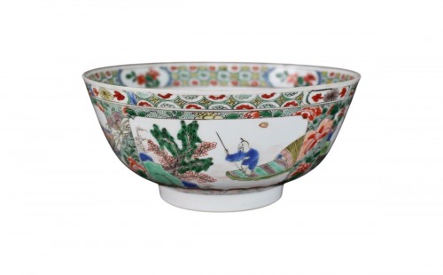 Bol en porcelaine chinoise de la famille verte, période Kangxi dynastie Qing