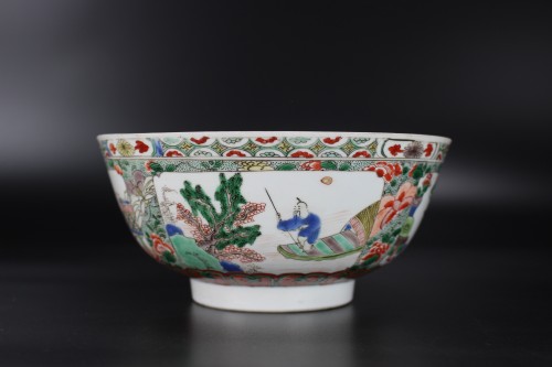 Bol en porcelaine chinoise de la famille verte, période Kangxi dynastie Qing - Céramiques, Porcelaines Style 