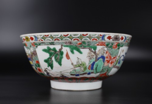 Bol en porcelaine chinoise de la famille verte, période Kangxi dynastie Qing - 