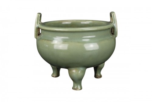 Chinese Longquan Celadon Tripod Incense Burner | Ming Dynasty Censer