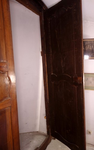 Curved walnut corner cupboard or cupboard, Regency period - French Regence
