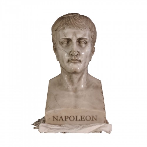 Bust of Napoleon in Carrara marble, after Chaudet