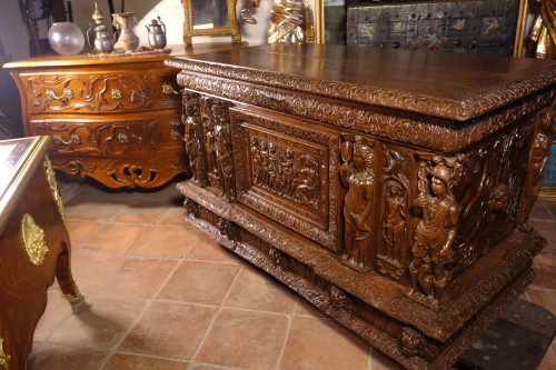 Castle wedding chest: the Judgment of Paris, late 16th century - Furniture Style Renaissance