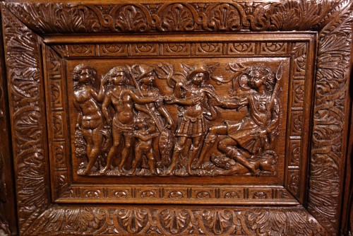 Mobilier Cabinet & Coffre - Coffre castral de mariage au Jugement de Pâris, fin XVIe siècle