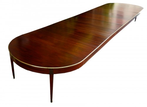 Conference or banquet table in solid mahogany, 6 meters