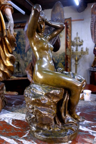Baigneuse s’attachant les cheveux – Friedrich Beer (1846-1912) - Méounes Antiquités