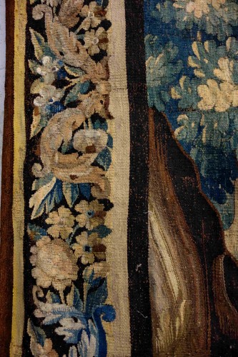 XVIIIe siècle - Grande tapisserie d’Aubusson « La chasse au renard », début du XVIIIe siècle